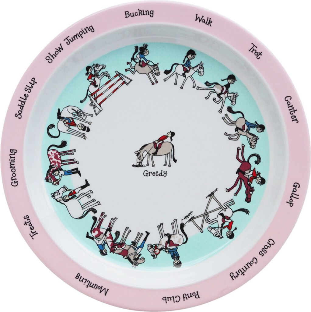 Tyrrell Katz - Pferd - Teller BZ5450 (Einheitsgröße) (Weiß/Pink)