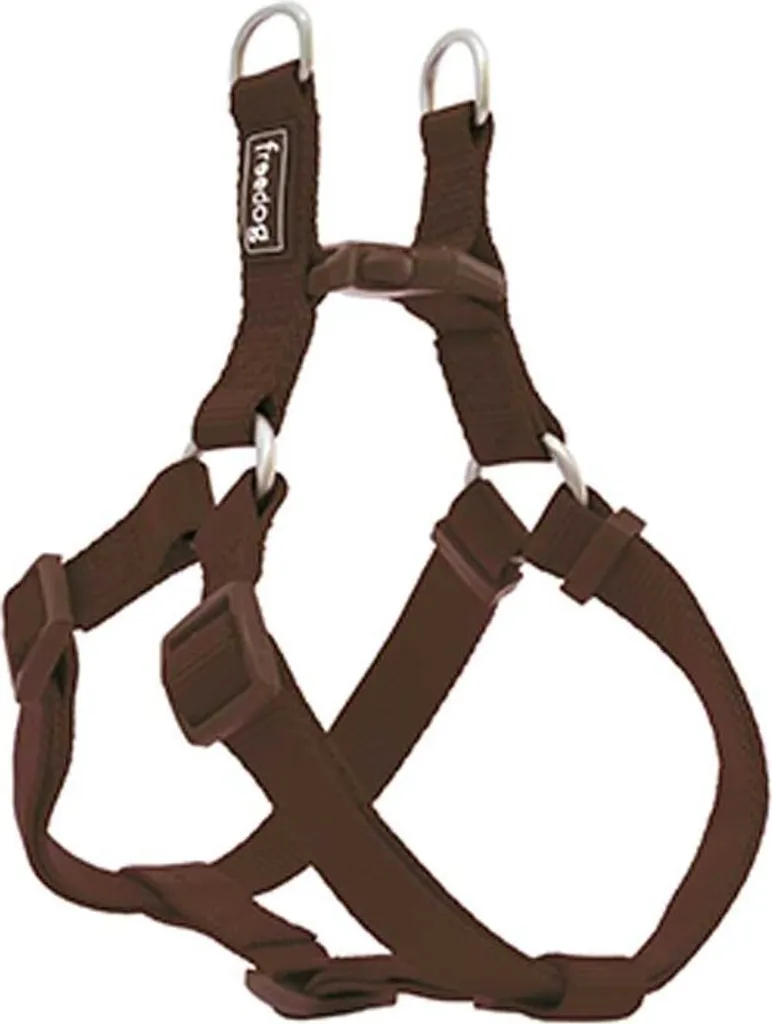 Pettorina per cani Freedog in nylon tipo A Marrone 25 mm x 70-90 cm Marrone 25 mm x 70-90 cm