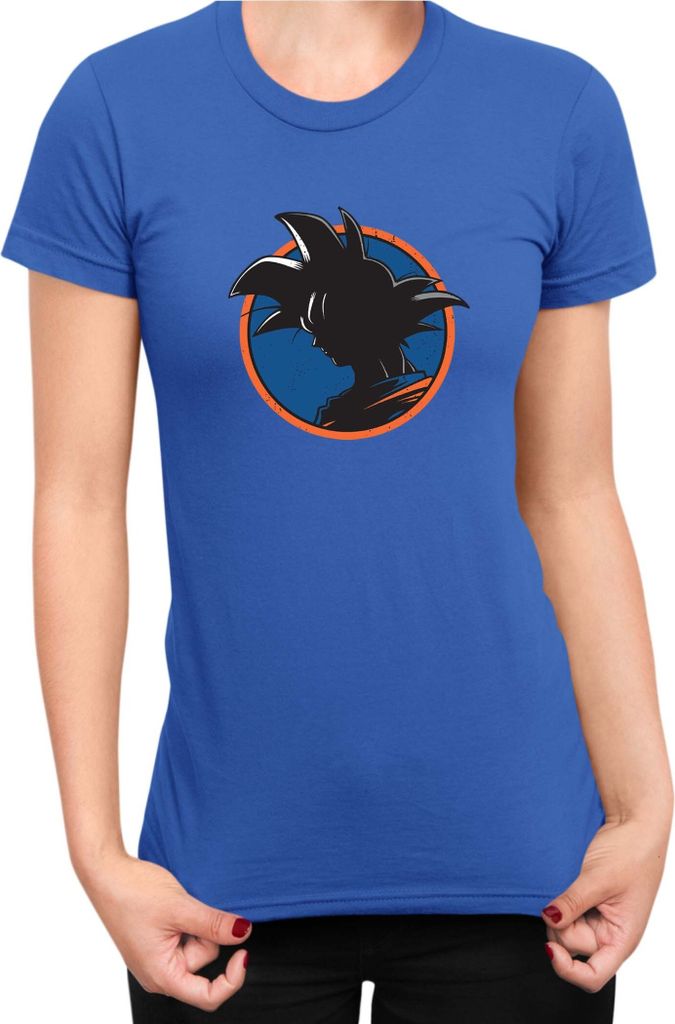 Damen T-Shirt Dragon Anime Manga Ball Z Goku 37, Lady M / Blau