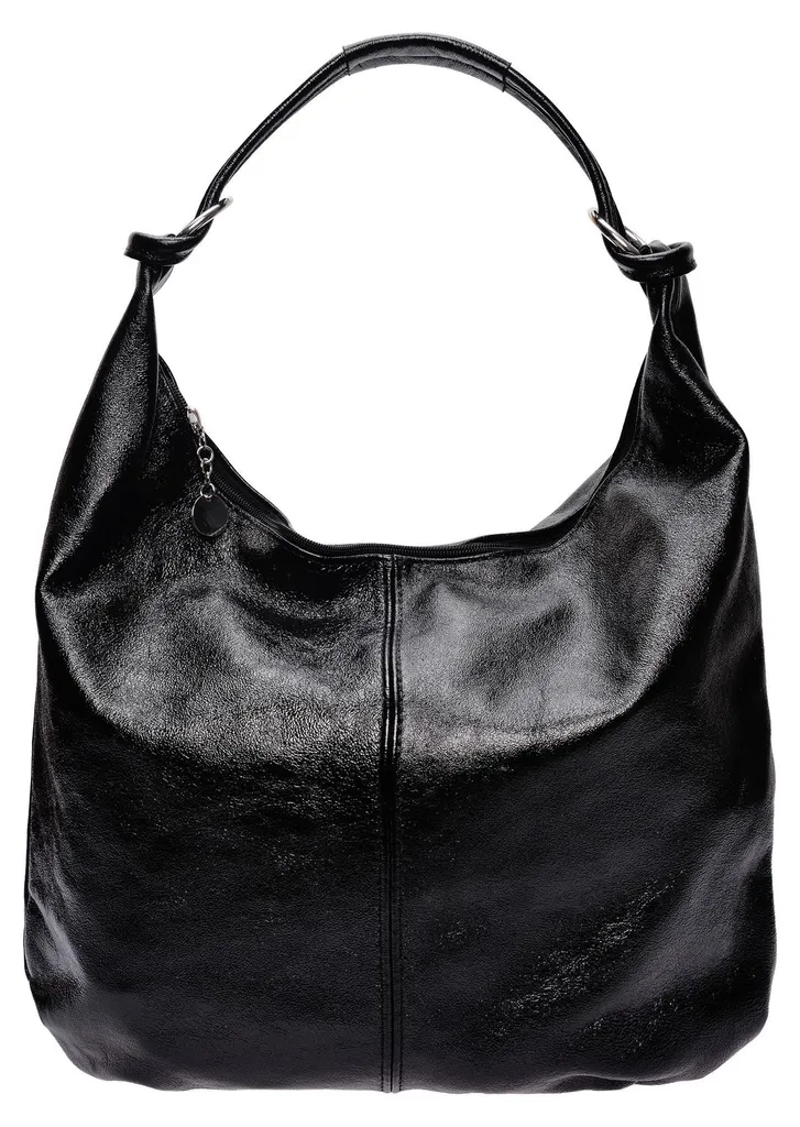 Sac hobo en cuir Anna Luchini SS26 AL 8195 Nero pour femme chic