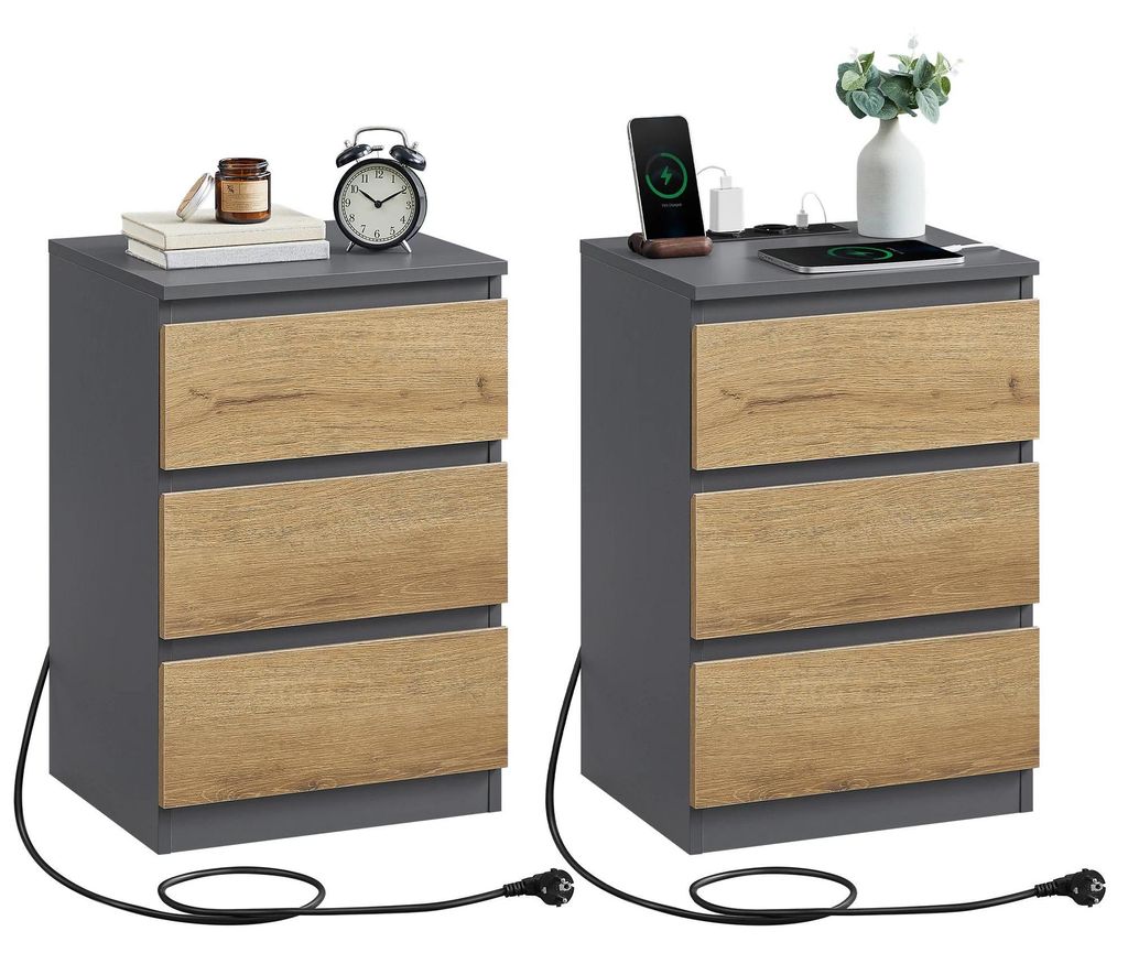 Nachttisch - Nachtkommode - Moderner marokkanischer Stil - Für Schlafzimmer - Stauraum - Gelb