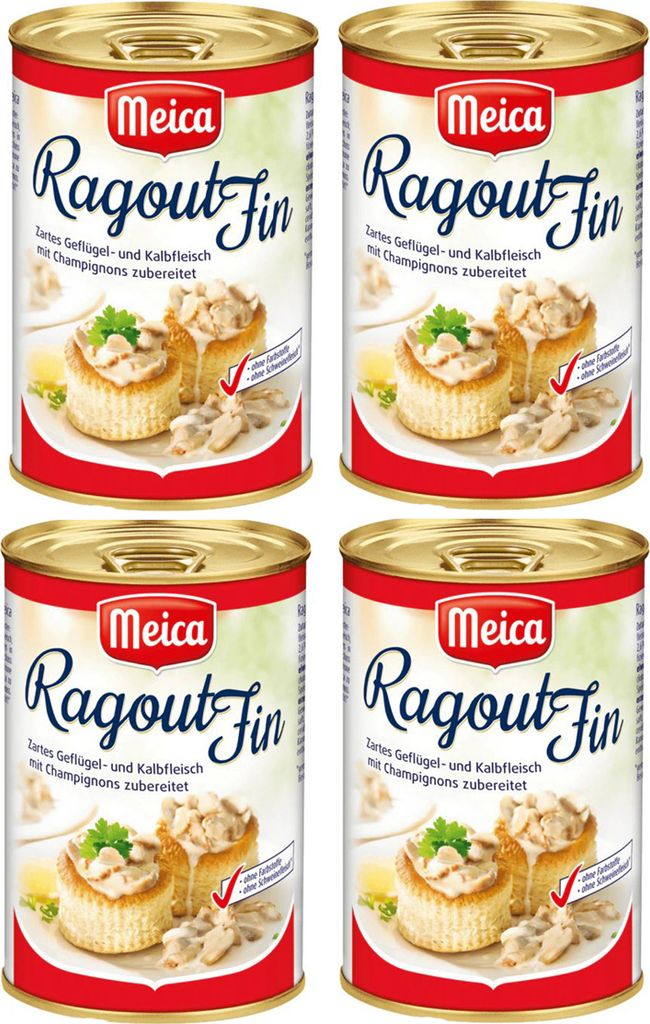Meica Ragout Fin jemná hydina a teľacie mäso 400g balenie 4 Obrázok produktu 