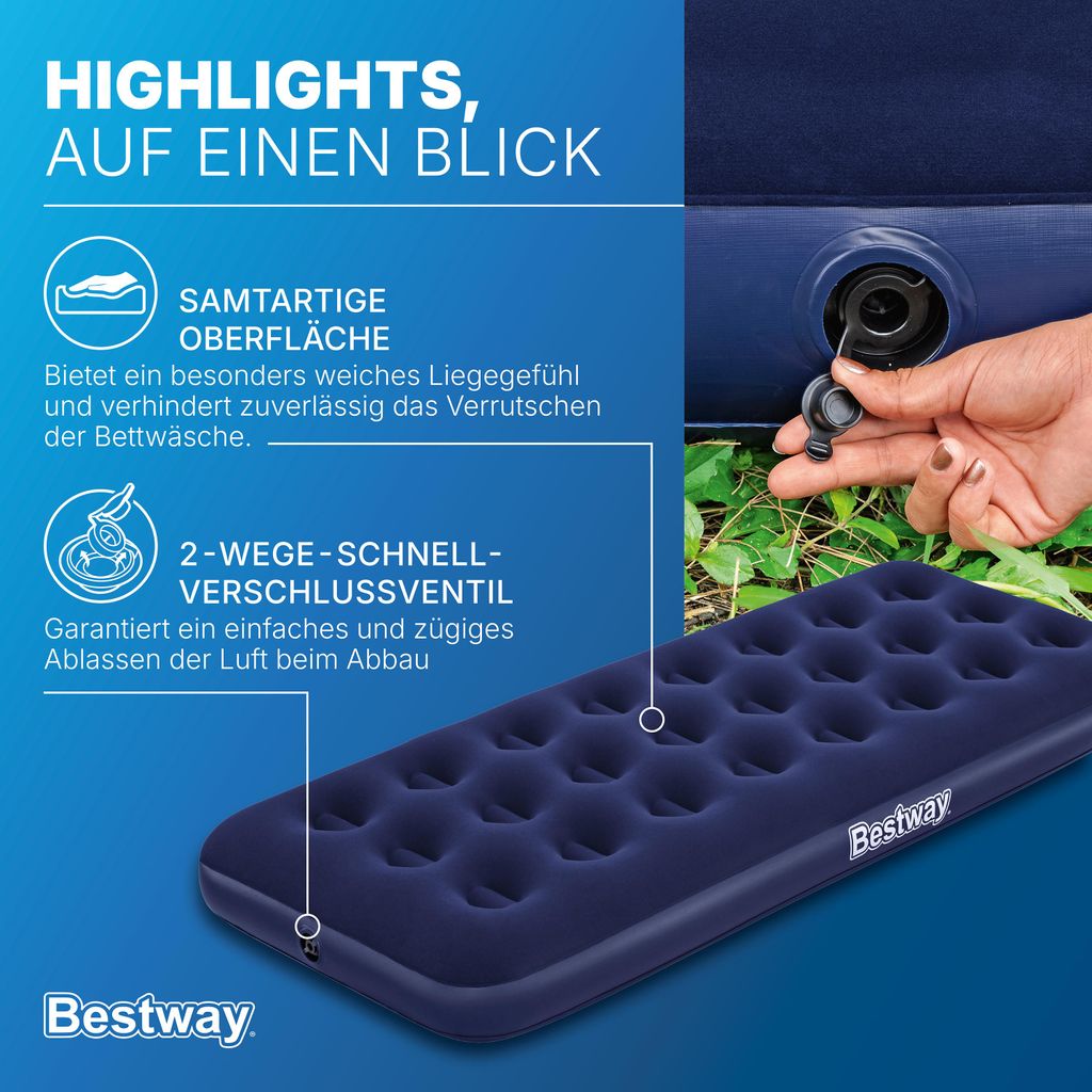 Bestway® Single-Luftbett 185 x 76 x 22 cm Luftbetten