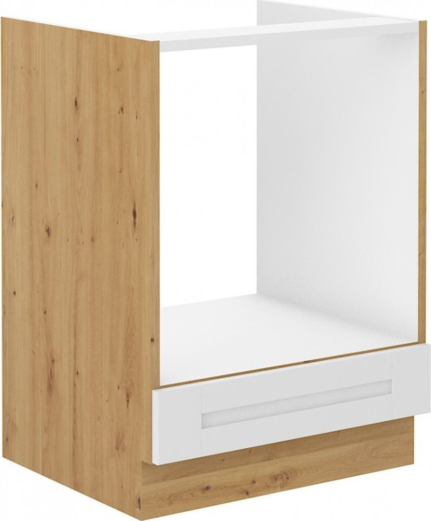 Herdschrank LAILI – Breite 60 cm, Weiß / Eiche Artisan