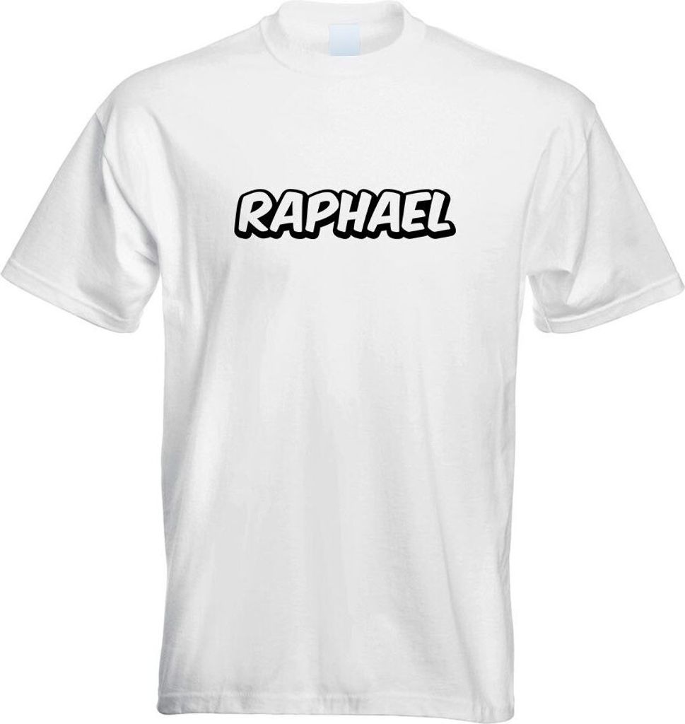 Kiwistar - T-Shirt - Weiss - Raphael Vorname Jungen Motiv Bedruckt Funshirt Design Print - mit Motiv Bedruckt - Funshirt Design - Sport - Freizeit ...