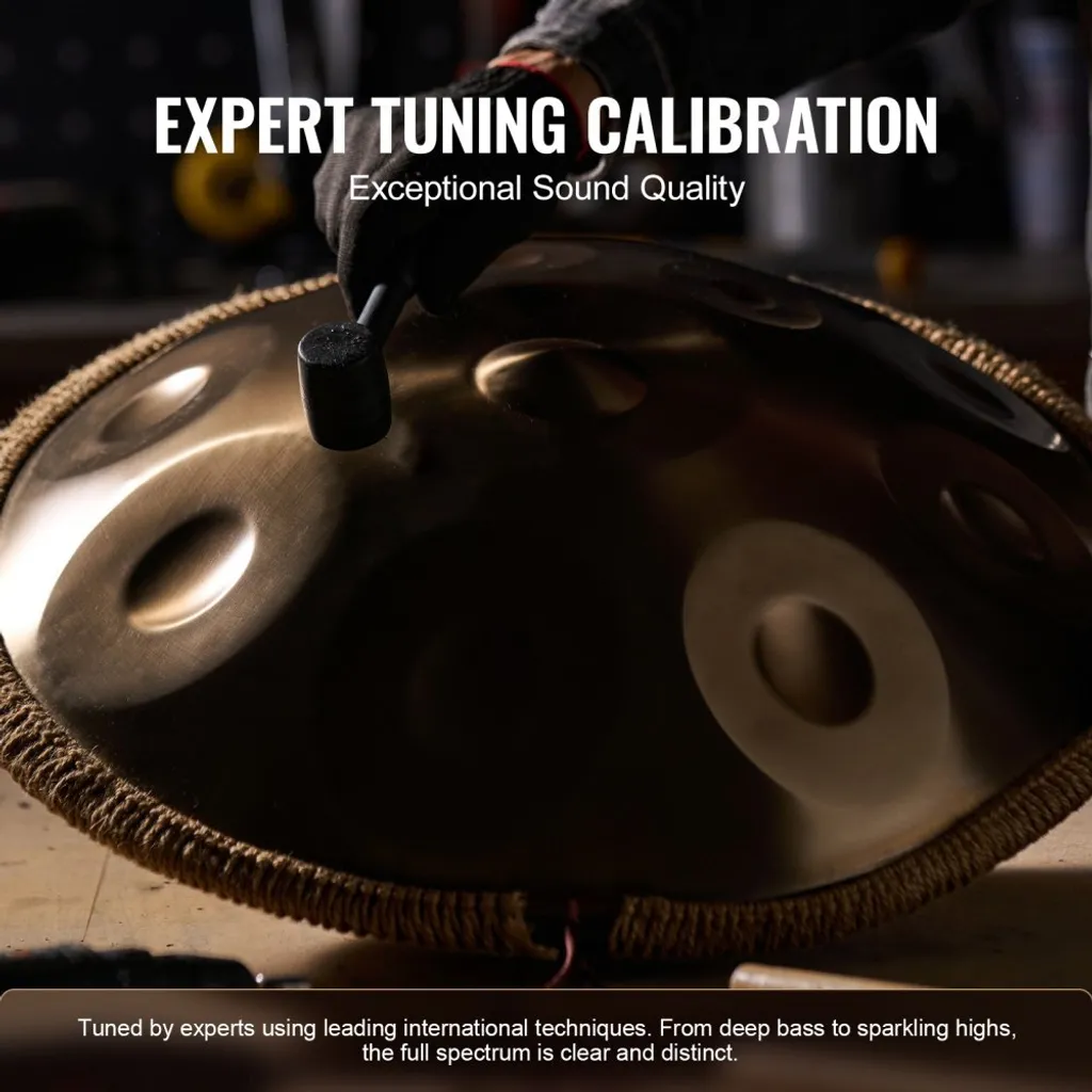 Handpan ré mineur de haute qualité avec 12 notes et finition acier - 5