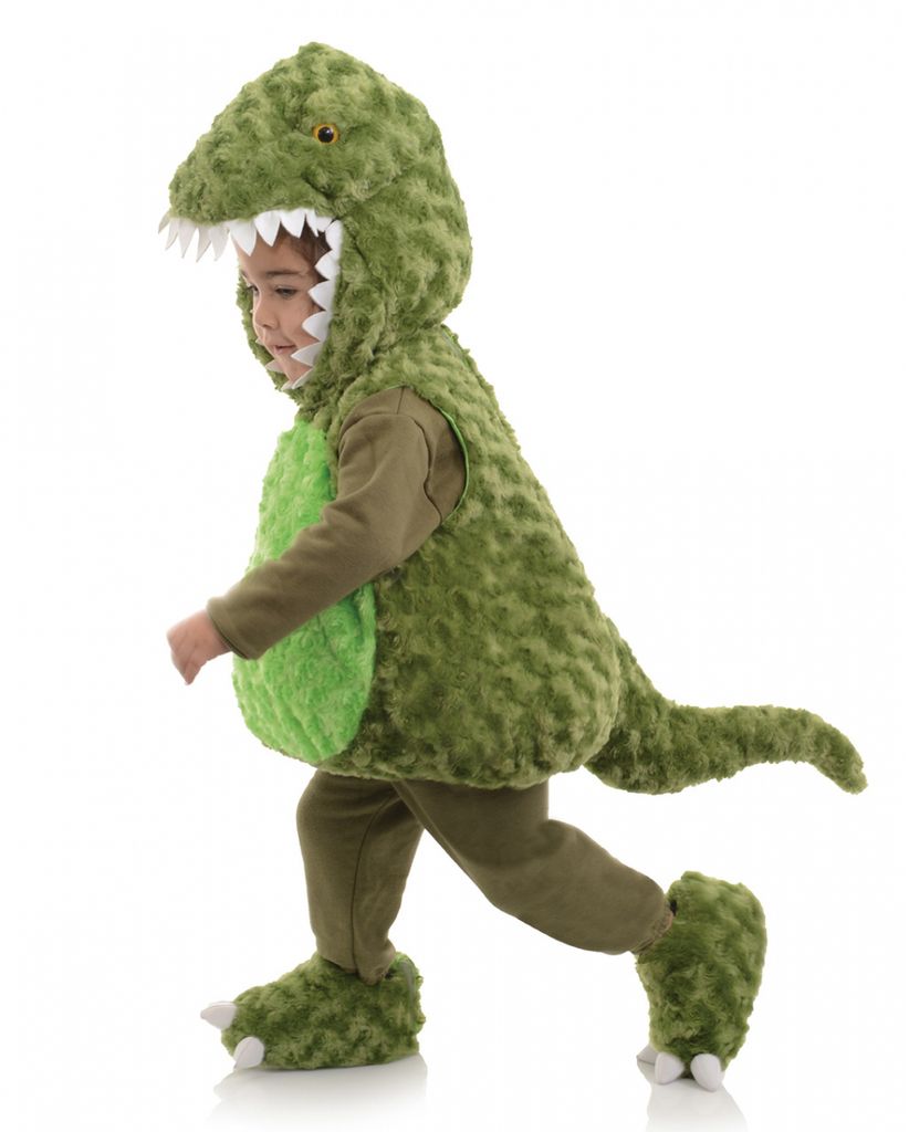 T-Rex Dinosaurier Kinderkostüm – Grünes Dino Kostüm Set mit Produktbild 