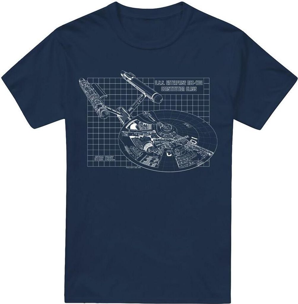 Star Trek - "Enterprise" T-Shirt für Herren TV13609 (XL) (Marineblau)