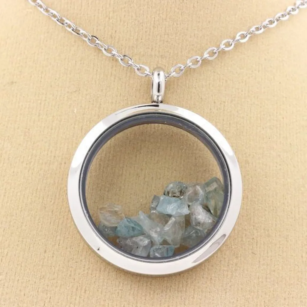 Collier en zircon brut naturel et chaîne en argent massif ajustable
