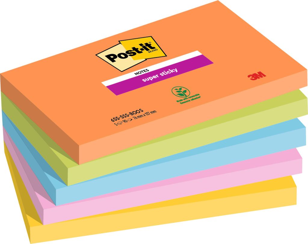 Post-it® Super Sticky Notes Foglietti adesivi 76 mm x 127 Immagine del prodotto 