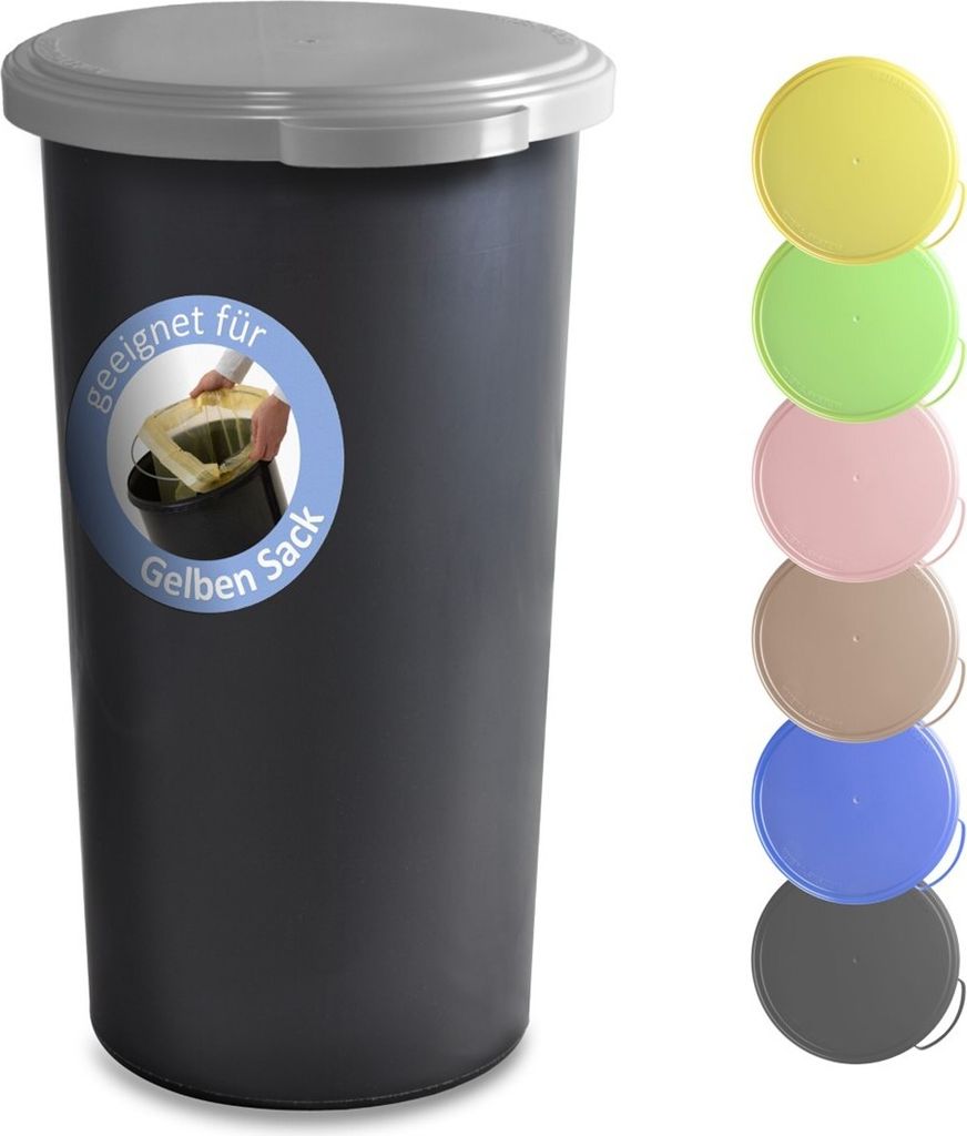 KUEFA VLC 60 Liter Müllsackständer, Mülleimer, Sammelbehälter für den Gelben Sack (Hellgrau)