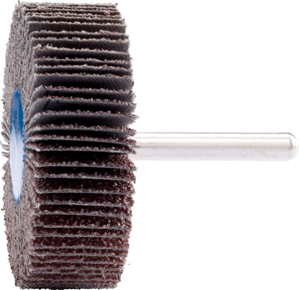 PFERD TOOLS Korund Fächerschleifer F Ø 60x20mm Schaft-Ø 6 mm A40 für Feinschliff und Finish