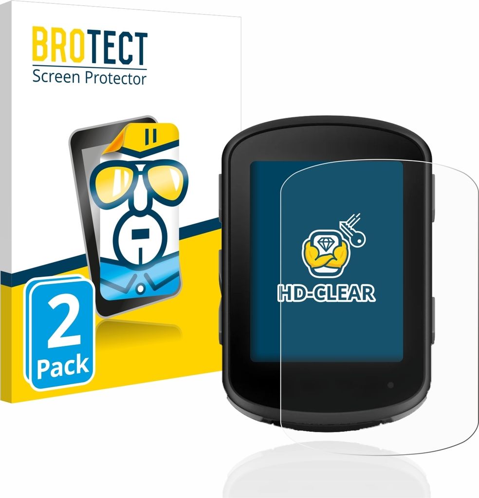 2x Für Garmin Edge 540 / Edge 840 Schutzfolie BROTECT Displayschutz Display Schutz Folie Klar Transparent