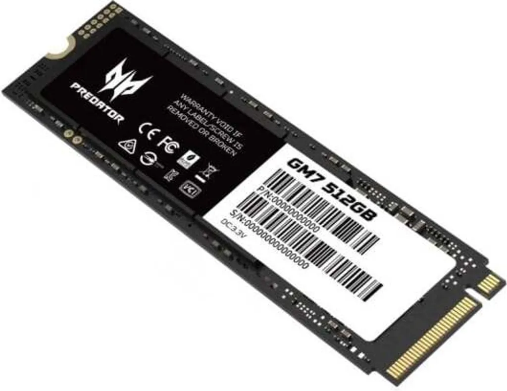 Disque SSD M.2 Acer Predator GM7 512 Go PCIe 4.0 pour PC Ultra Rapide