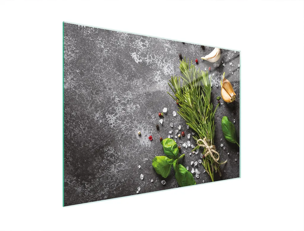 Tagliere Vetro 30x22 Copriforno Ardesia e Spezie | Cucina Pulita e Ordinata