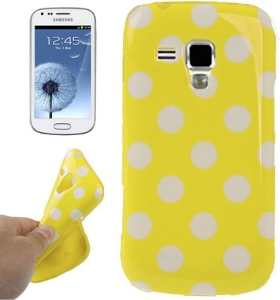 Schutzhülle TPU Punkte Case für Handy Samsung Galaxy S Duos S7562