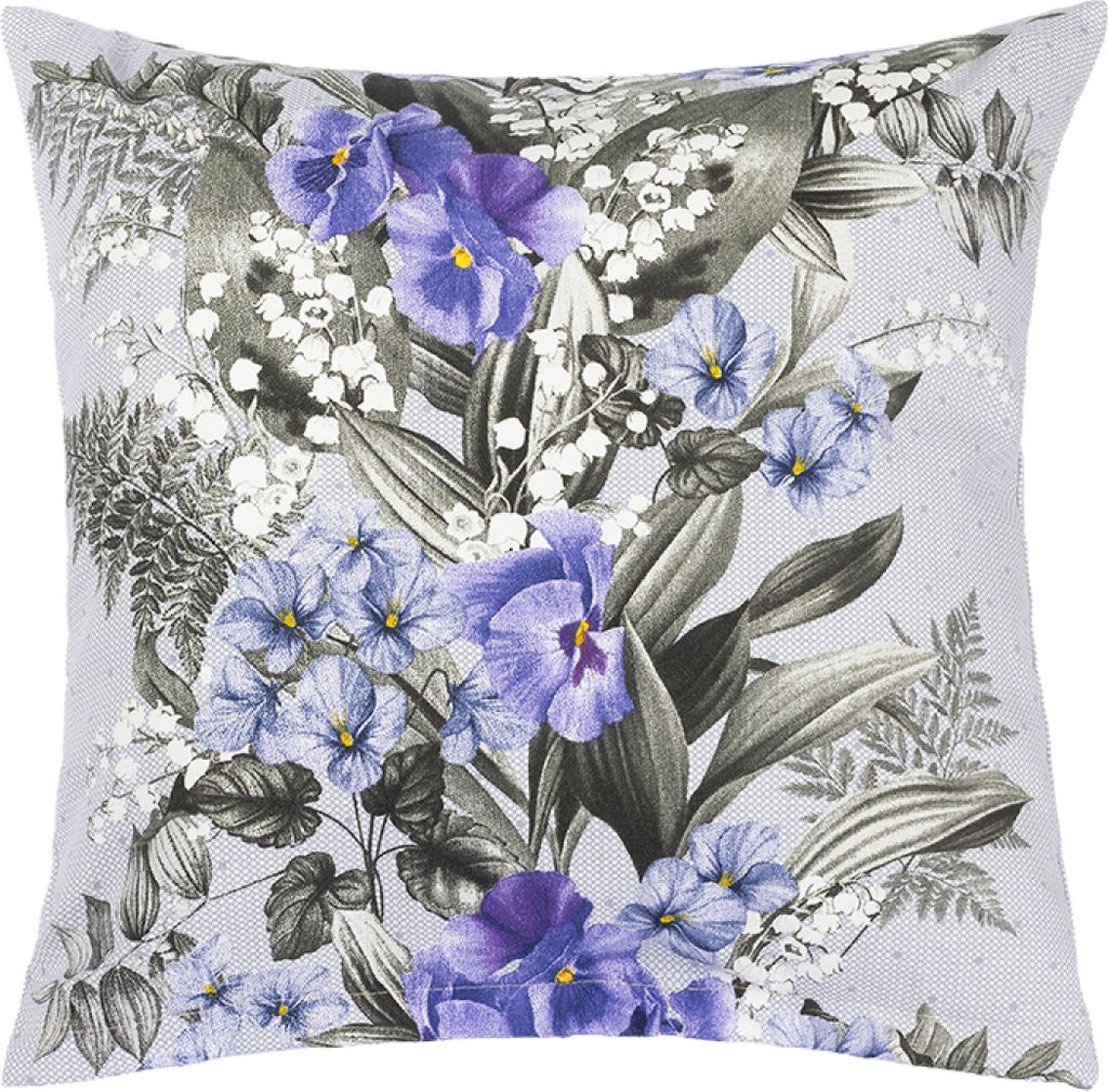 Kissen GITA - 45x45 cm - Lila,Grau,Weiß