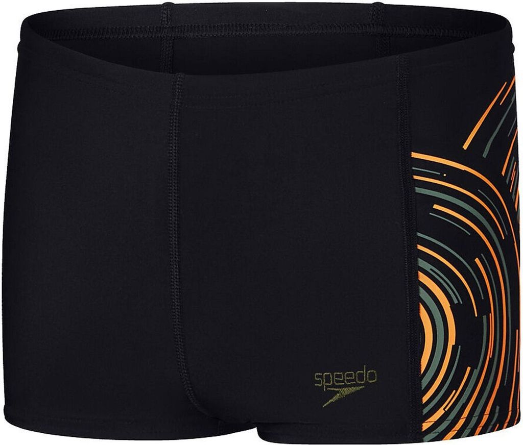 Speedo Plastisol Placement Badehose Boxer Schwarz 9-10 Years Junge Schwarz 9-10 Years