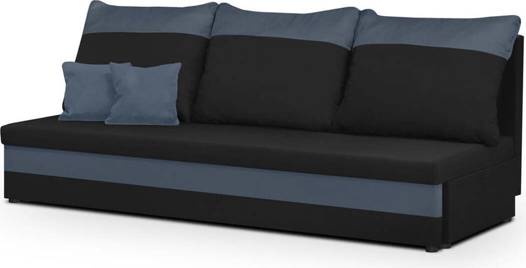 3-Sitzer-Sofa mit Schlaffunktion GUSTAV - Schwarz/Grün