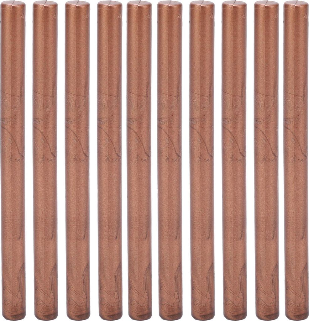 10pcs Versiegelung Wachsstift bequeme rauchlose flexible Heißversiegelstöcke für Umschläge Karten Manuskriptsred Bronze
