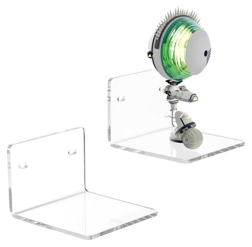 10 cm große, transparente Wandregale aus 4 mm dickem Acrylglas, schwebendes Regal für Figuren, Pflanzen, Überwachungskameras, Lautsprecher, feuc...