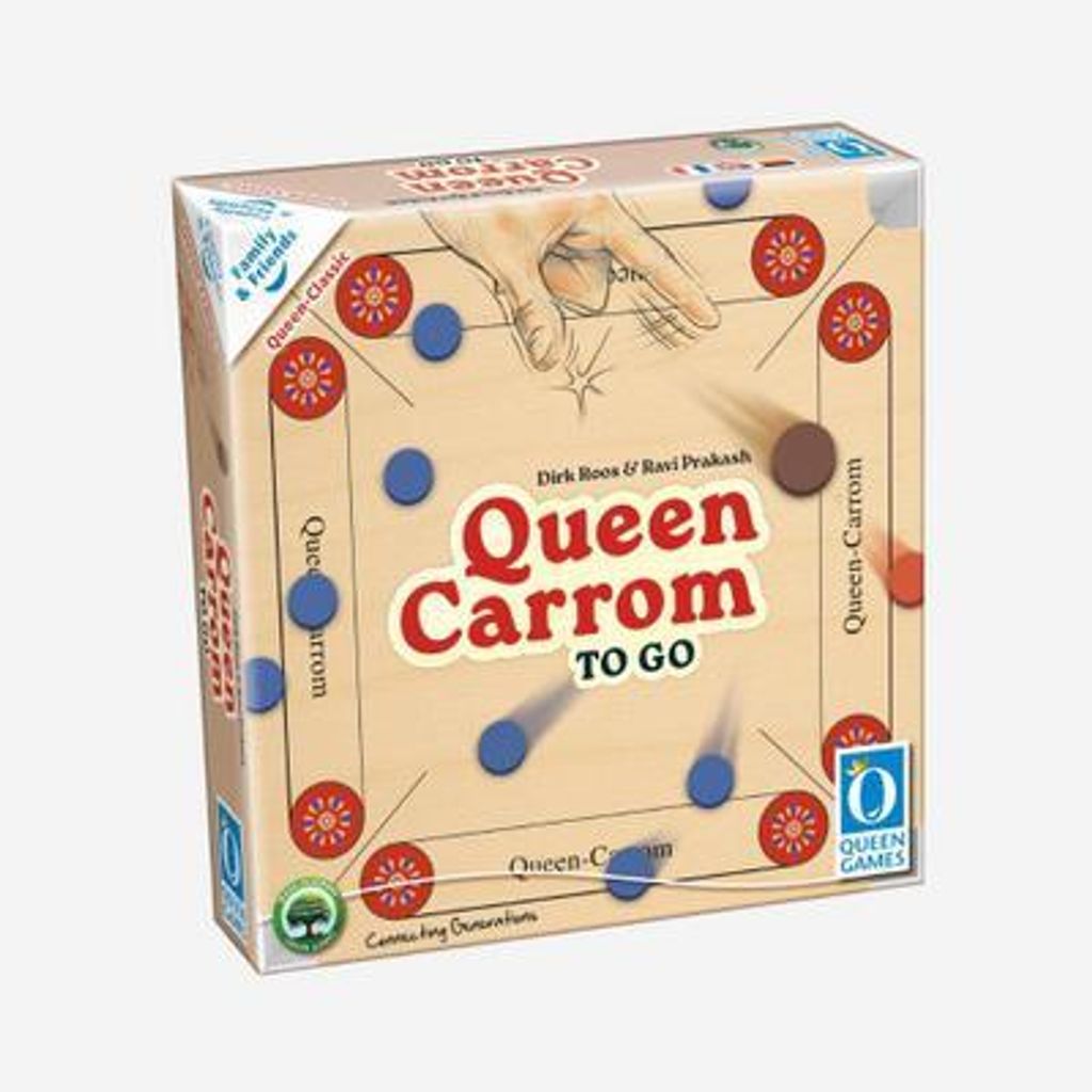 Queen Games Carrom Fingerbillard Brettspiel im kompakten To Produktbild 
