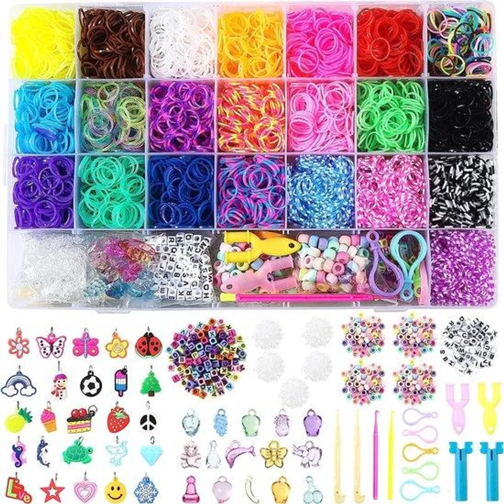 Coffret de perles à tisser pour créer des bracelets : kit DIY complet