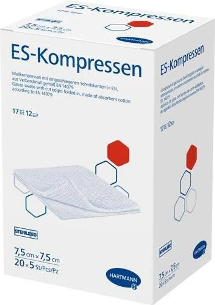 Évitez l'infection avec les Compresses Stériles 7,5x7,5 cm 12 Plis 100 pces