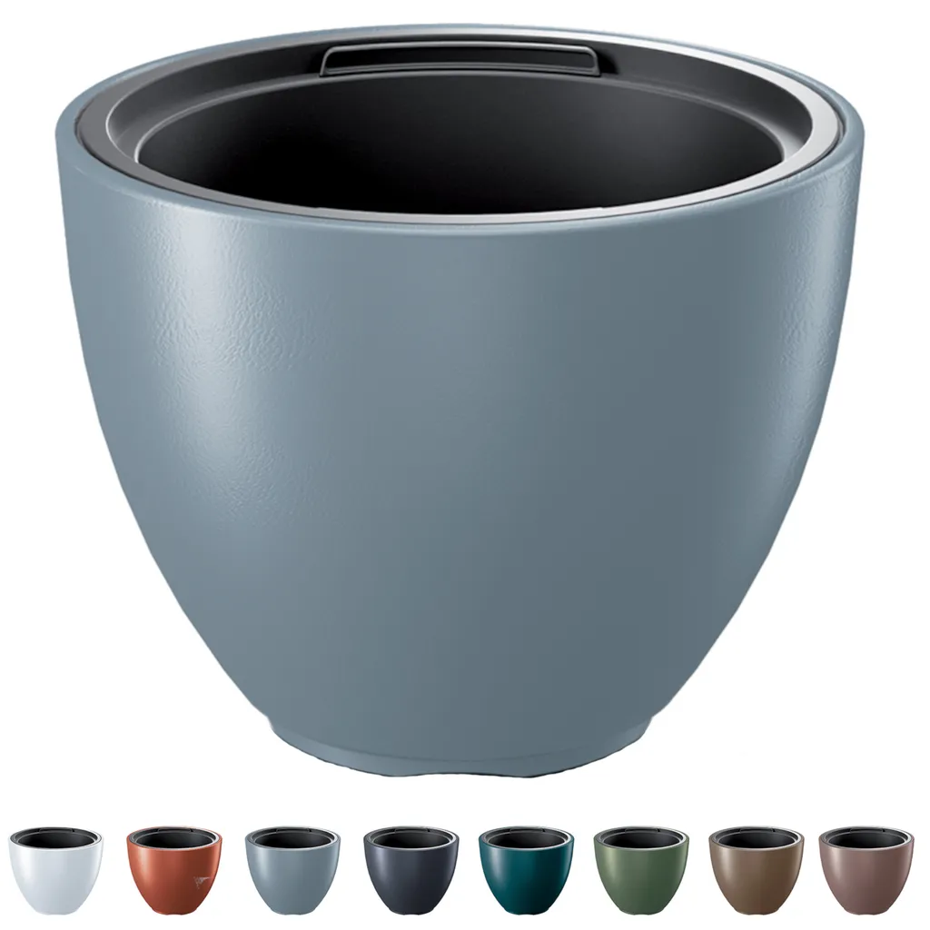 Pot de Fleurs 57cm Incassable et Léger Gris Clair pour Grandes Plantes