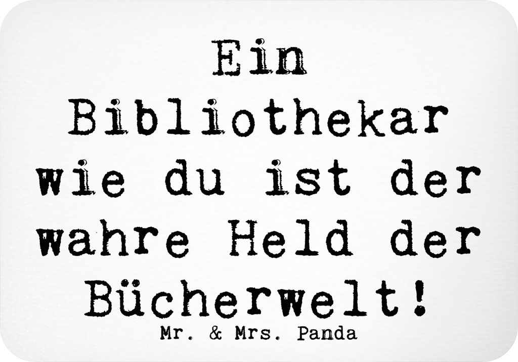 Mr. & Mrs. Panda magnet Spruch Bibliothekar Held - Weiß - Geschenk, Wissen, Dankeschön, Kühlschrankmagnet, Bibliothekare feiern, wahre, Literatu...