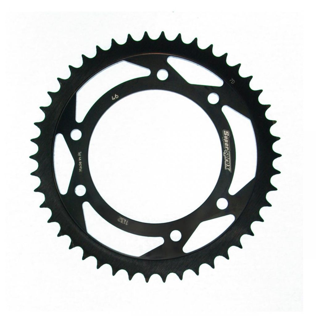 Stahl-Kettenrad Supersprox 420 - 46Z (schwarz) RFE-1132:46-BLK|ID 102,0 LK 125,0 6-Loch