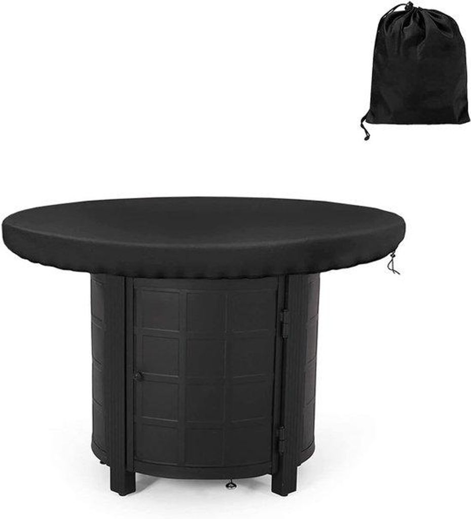 Feuerplattenabdeckung – wasserdicht und UV-beständig – Ø 80 cm – schwarz