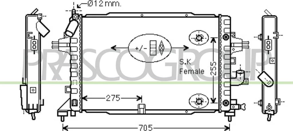 Solution surchauffe moteur : Radiateur OE 1300278 pour Opel Zafira