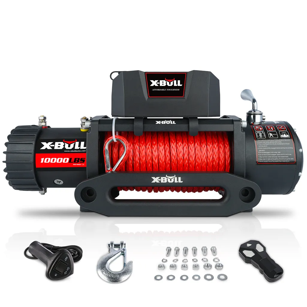 Treuil Électrique 12V Robuste pour Dépannage 4x4 - Câble Synthétique 26m
