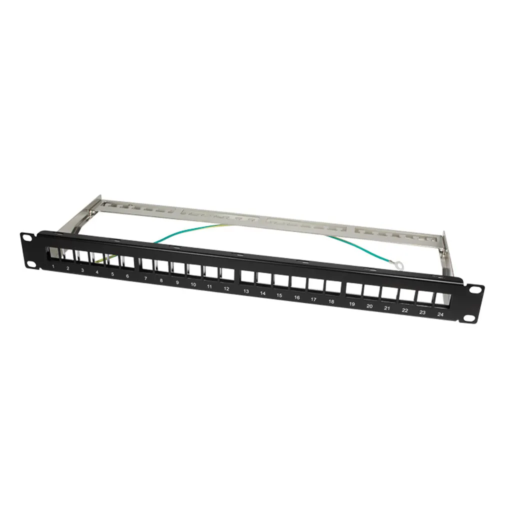 LogiLink NK4042 Pannello patch Keystone 19" schermato nero (S)