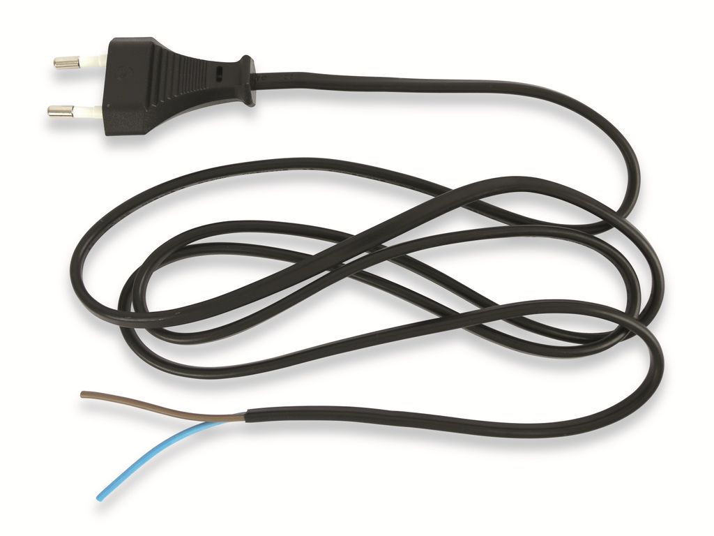 Euro síťový kabel Euro zástrčka s odizolovanými konci Obrázek produktu 