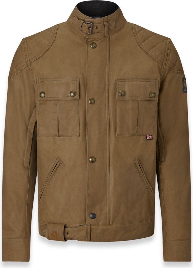 Belstaff Brooklands Motorrad Wachsjacke, sand, 3XL