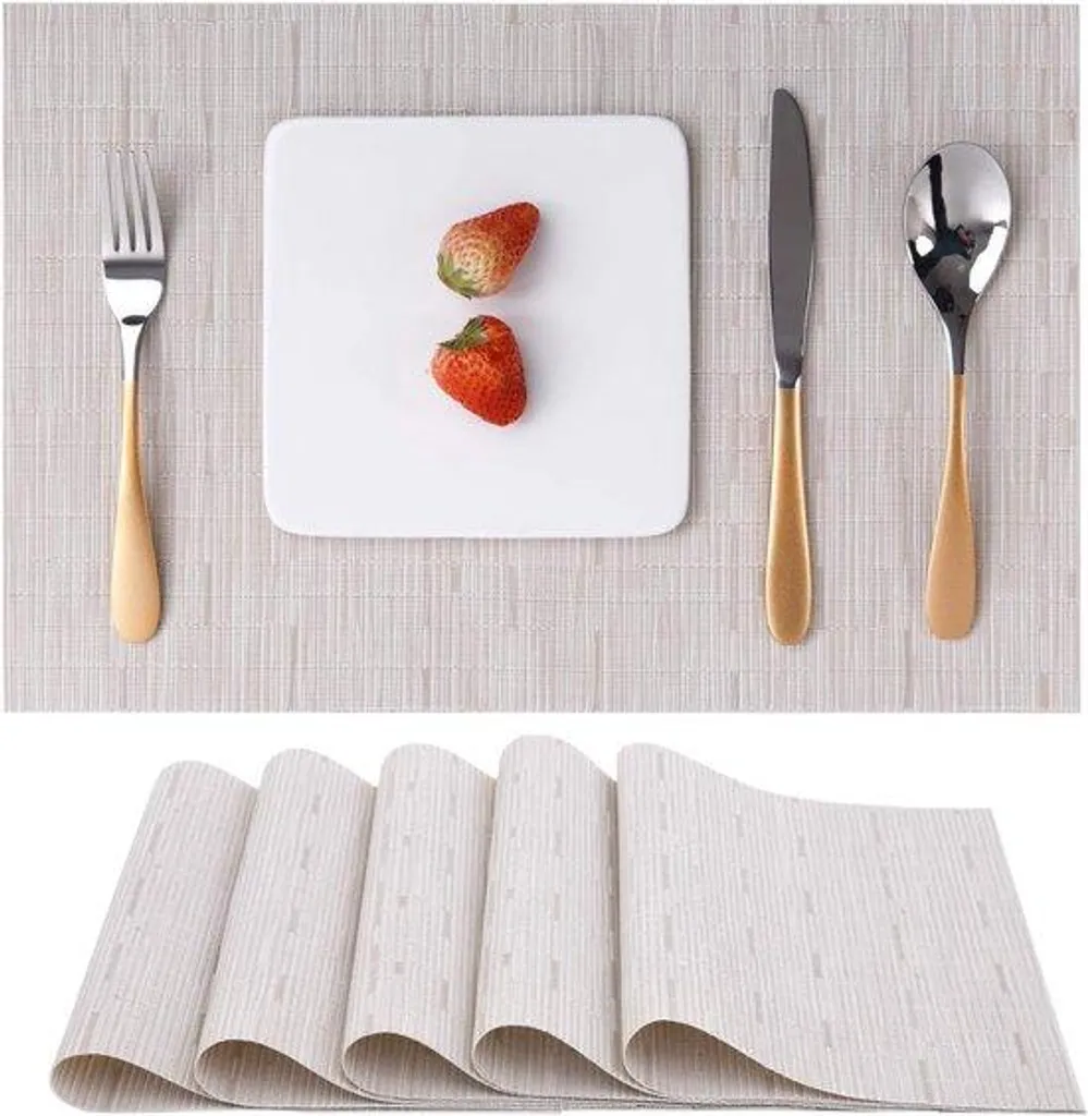 Set de 4 sets de table lavables anti-tache : protégez votre table chic
