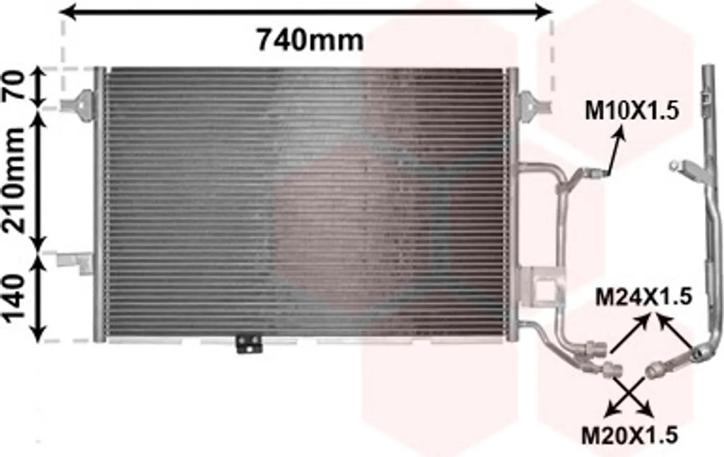 Intercooler pour réparation moteur 2.5 TDI - Échangeur d'air 592x420x20mm