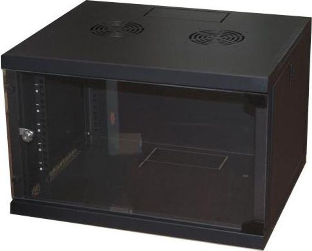 Link Accessori LK1907UN Rack 6U Wandmontiertes Regal Schwarz