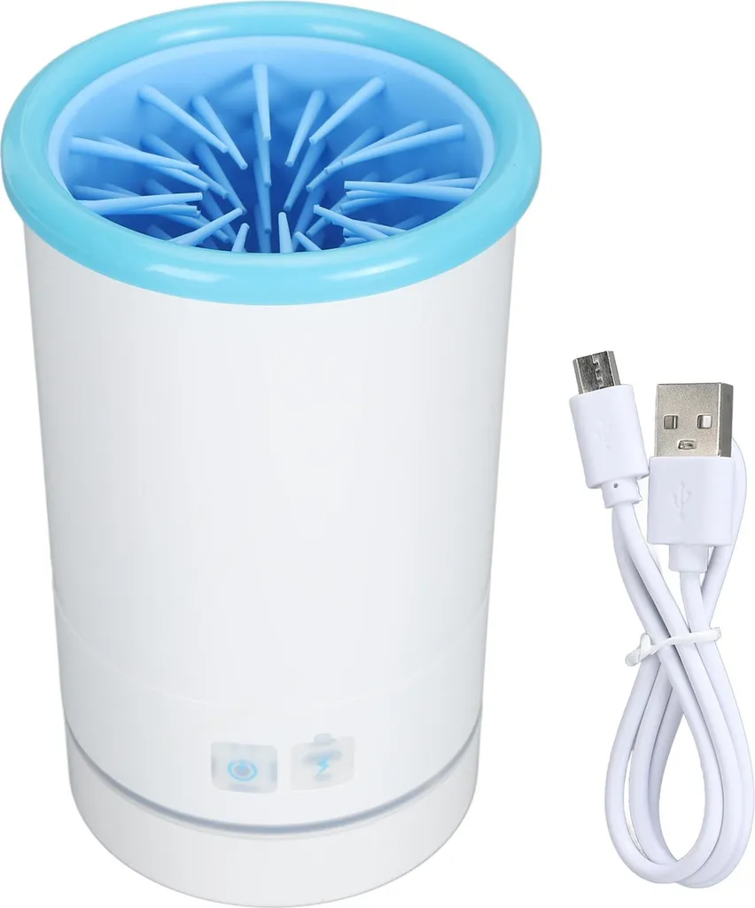 Nettoyeur de pattes électrique pour chien avec picots silicone et USB