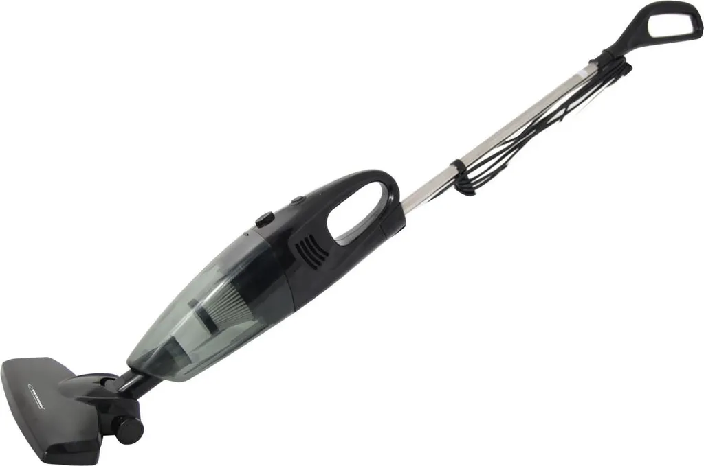 Aspirateur vertical noir avec filtre HEPA et réservoir de 0,8 L