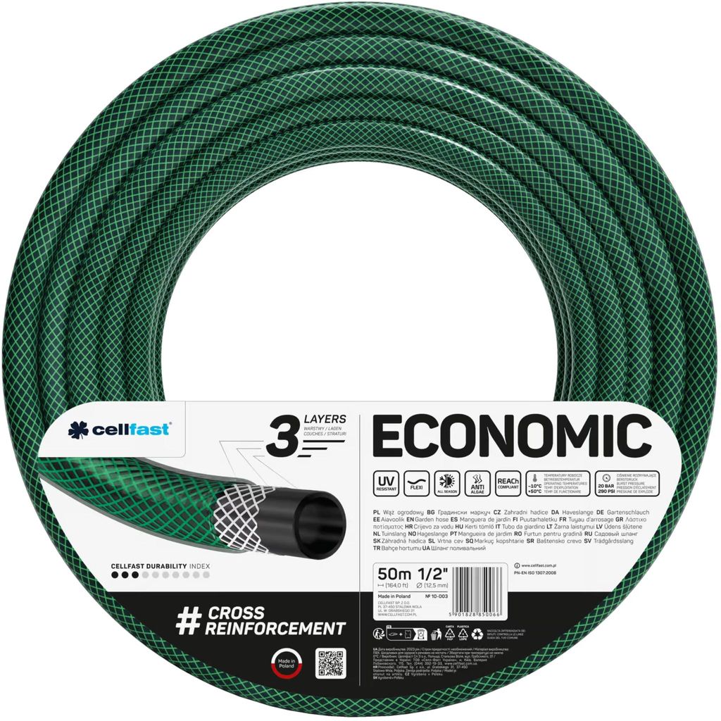 CELLFAST ECONOMIC, 50 meter, Aansluitstuk voor ondergrond, Productafbeelding 