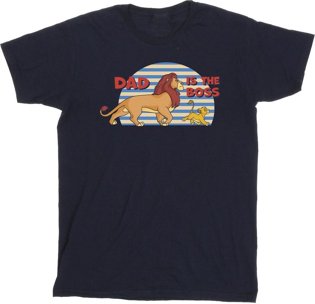 Disney - "The Lion King Dad Boss" T-Shirt für Herren BI32922 (S) (Marineblau)