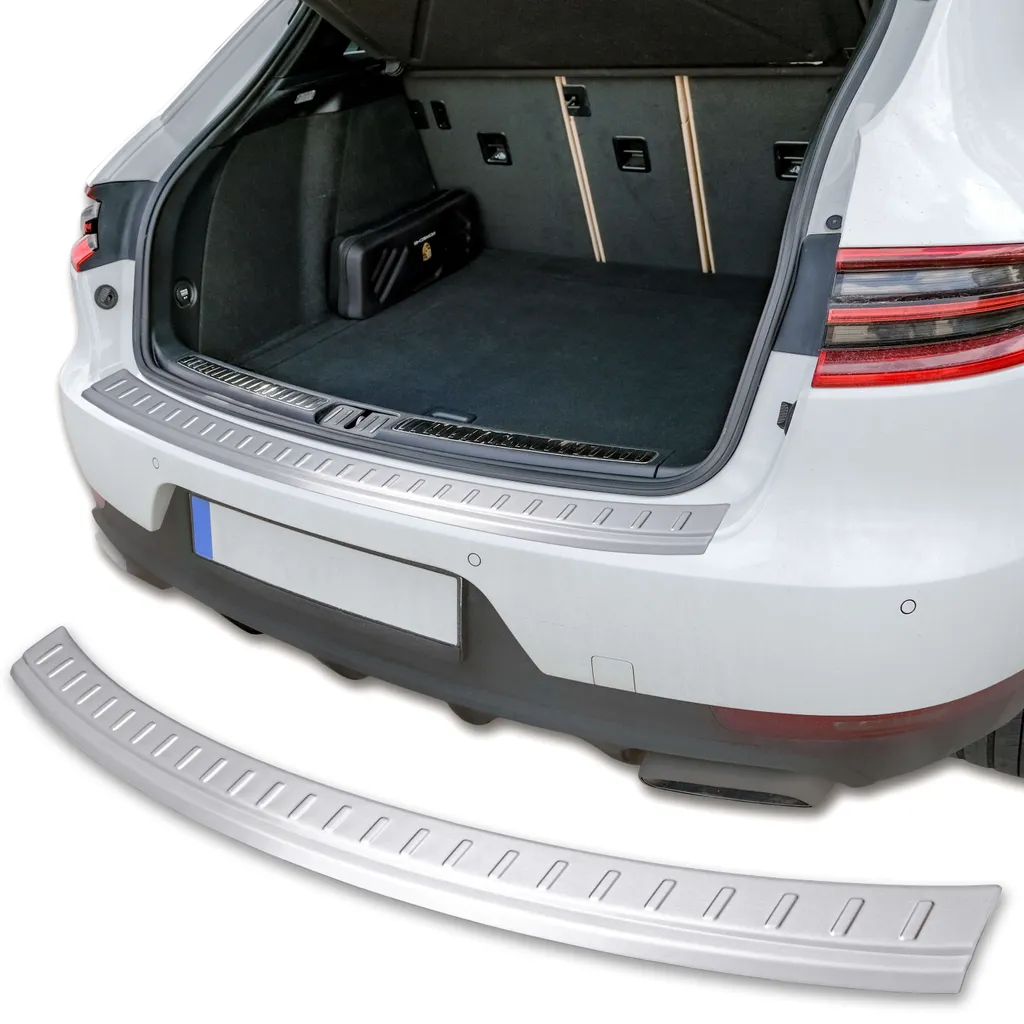 Protection de coffre Porsche Macan dès 2014 en inox mat anti-rayures