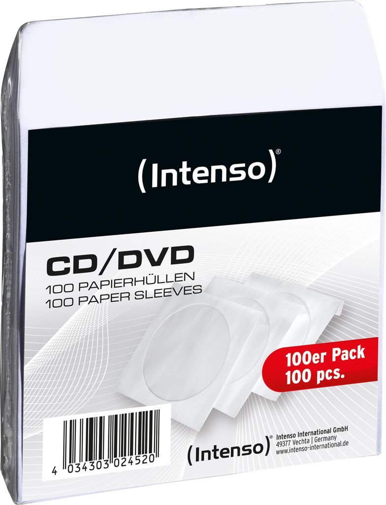 Intenso 9001304 Intenso Papier CD-Hüllen100St. Immagine del prodotto 