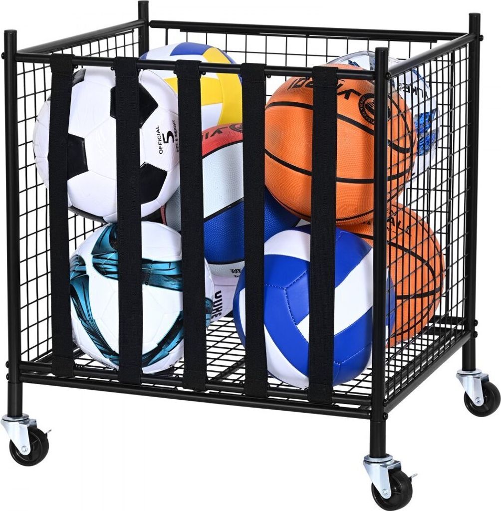 Carrello in acciaio per riporre palloni e attrezzature Immagine del prodotto 