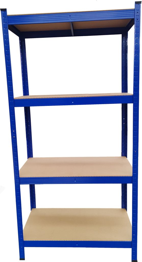 SET 2x Schwerlastregal 80 x 40 x 160 cm, blau lackiert
