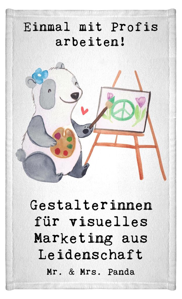 Mr. & Mrs. Panda Handtuch Gestalterinnen für visuelles Marketing Leidenschaft - Weiß - Geschenk, Klein, buntes, Frotteetuch, Gästetuch, Kleines