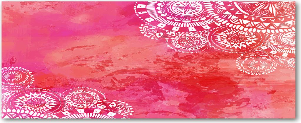 Tulup Küchenrückwand Spritzschutz aus Glas -125x50 -Spritzschutz auf gehärtetes Glas Deko Kunst Ornamente